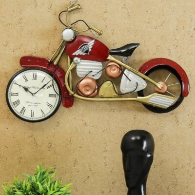 Cherry-Bike-Clock-Metal-Wall-Art-Rajasthani-Handicrafts