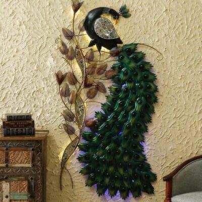 Peacock-single-Wall-Hanging-LED-Rajasthani-Handicrafts