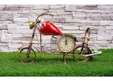 Metal-Red-Bike-Clock-Showpiece