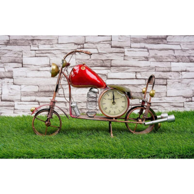 Metal-Red-Bike-Clock-Showpiece