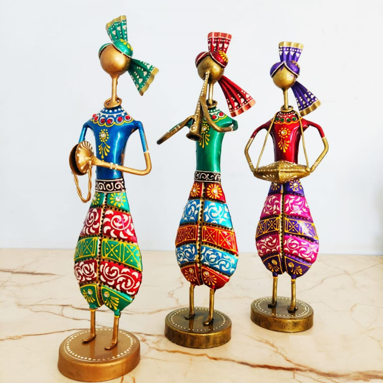 Multicolour-Rajasthani-Man-Musician-Set-Three