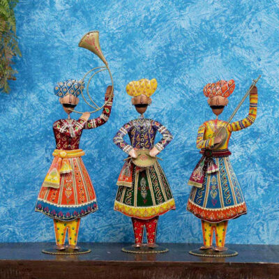 Rajasthani-Art-Music-Band-Human-Figurines-Set-Three