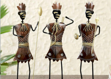 Rajasthani-Art-Soldier-Human-Figurine-Showpiece-Set-Three