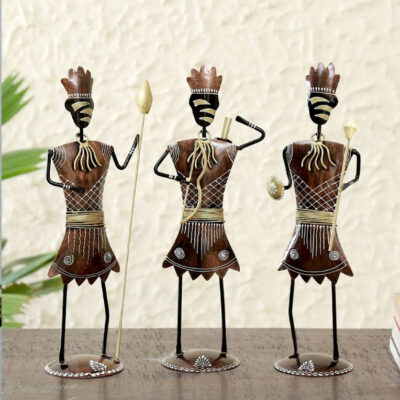 Rajasthani-Art-Soldier-Human-Figurine-Showpiece-Set-Three