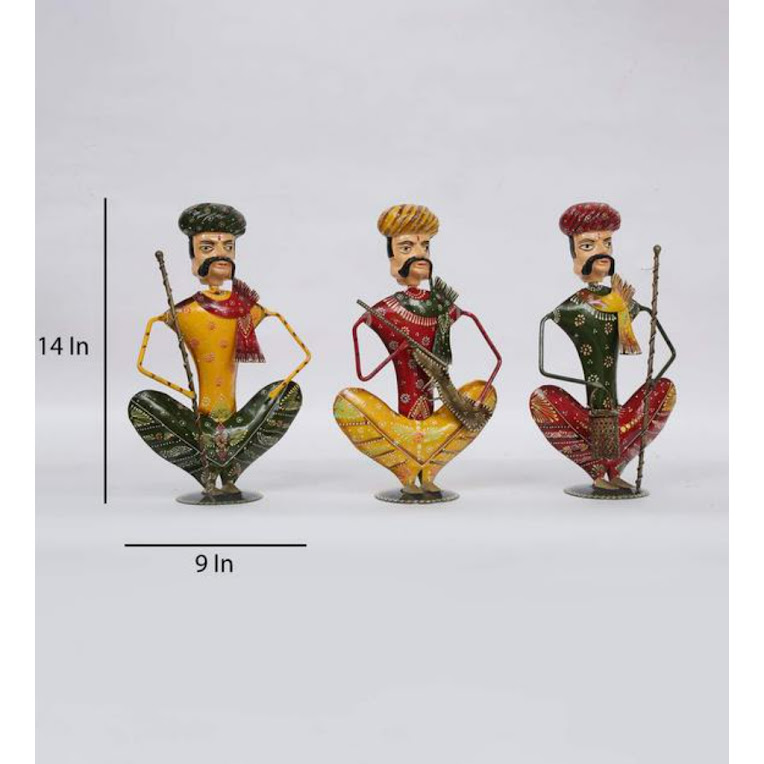 West-Indian-Musicians-Rajasthani-Art-Human-Figurines-Set-Three