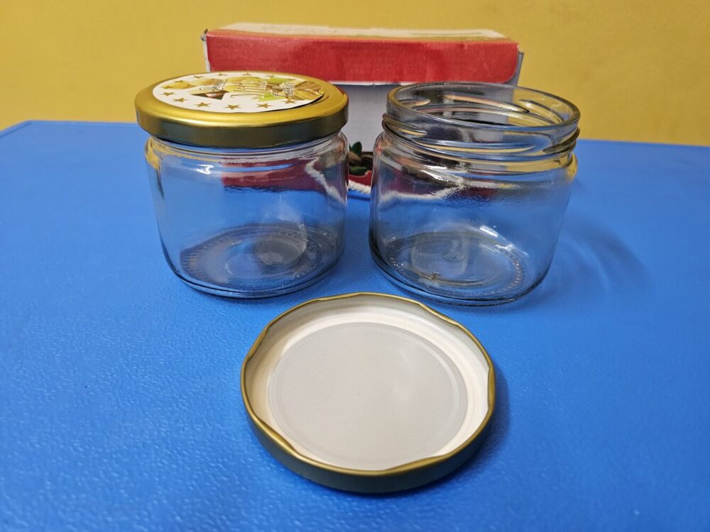Two Pieces Jar set Glass